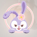 Lumendat Contemporary Creative Kids Iron Aluminum Acrylic Circle StellaLou Rabbit LED Pendant Light For Bedroom Lumendat