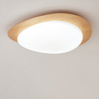 Contemporary Scandinavian Pebble Shape Iron Acrylic LED Flush Mount Ceiling Light for Bedroom BulbSquare