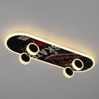 Lumendat Creative Cartoon Skateboard Acrylic LED Kids Flush Mount Ceiling Light Lumendat