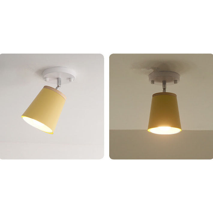 Nordic Macaron Column 1-light Semi-flush Mount Ceiling Light