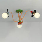 Lumendat Cartoon Creative Animal Light Head 3/4/5 Light Kids Semi-Flush Mount Ceiling Light Lumendat