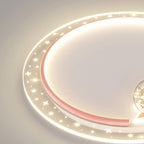 Lumendat Contemporary Creative Kids Round Orb Stars Hardware Acrylic LED Flush Mount Ceiling Light For Bedroom Lumendat
