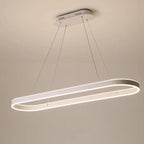 Modern Minimalist Light Luxury Oval Aluminum LED Chandelier BulbSquare