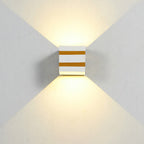 Outdoor Minimalist Square Cube Aluminum Waterproof LED Wall Sconce Lamp Lumendat