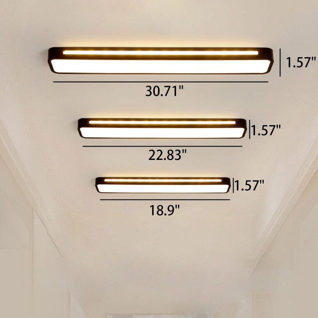 Nordic Minimalist Long LED Flush Mount Ceiling Light BulbSquare