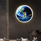 Lumendat Modern Creative Children's Wrought Iron Imitation Moon LED Wall Sconce Lamp Lumendat