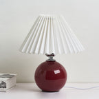 Nordic Minimalist Ceramic Pleated 1-Light Table Lamp Lumendat