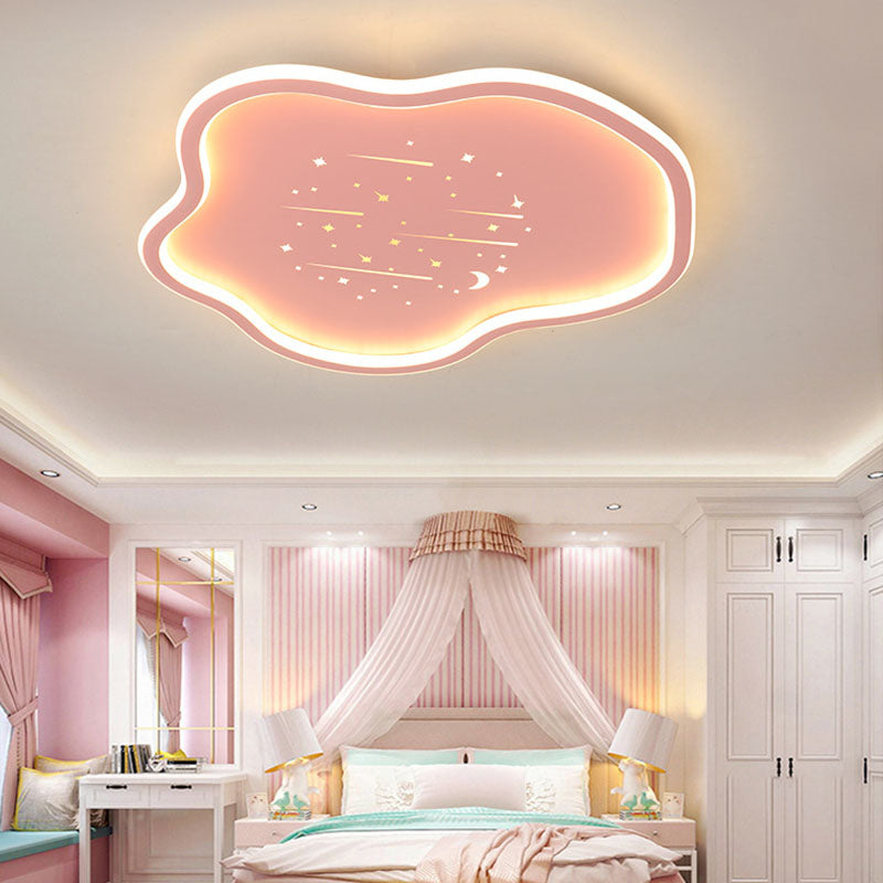 Lumendat Contemporary Creative Kids Cloudy Iron Silicone LED Flush Mount Ceiling Light For Bedroom Lumendat
