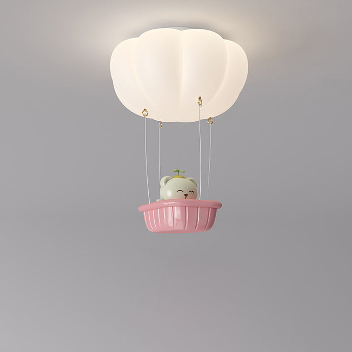 Lumendat Modern Simplicity Kids PE Iron Pumpkin Hot Air Balloon Bear LED Flush Mount Ceiling Light For Bedroom Lumendat
