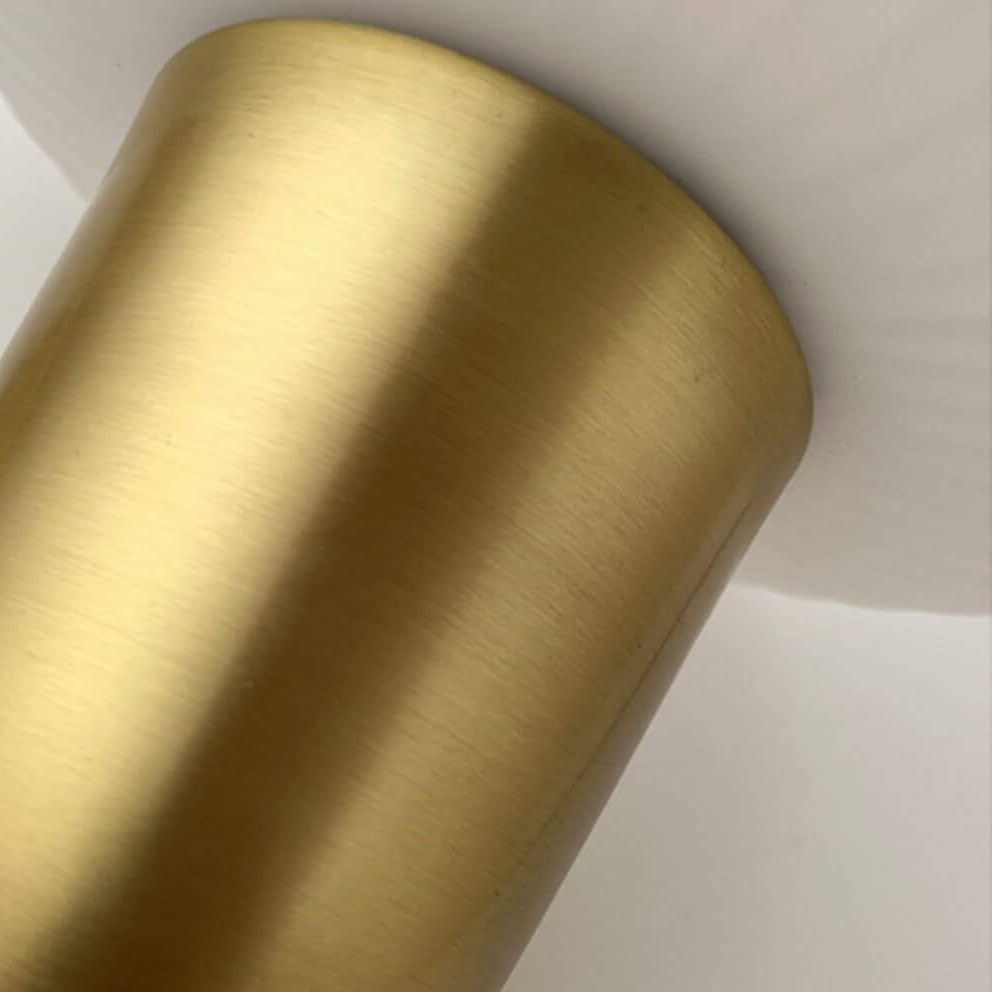 Japanese Wabi-sabi Brass Semi-circle Pleated Glass 1-light Pendant Light