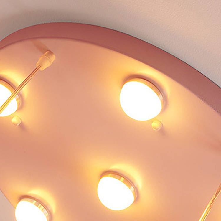 Lumendat Modern Art Deco Kids Iron Resin Glass Round Base Ball Horse 1/3/5 Light Flush Mount Ceiling Light For Bedroom Lumendat