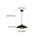 Industrial Simple Scalloped Wrought Iron 1-light Pendant Light