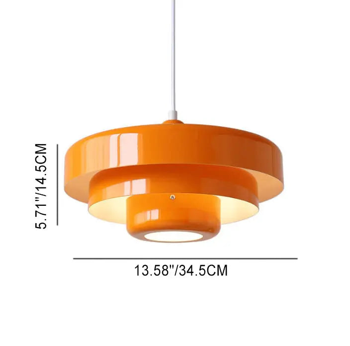 Nordic Vintage Multi-layered Round Metal 1-light Pendant Light Lumendat