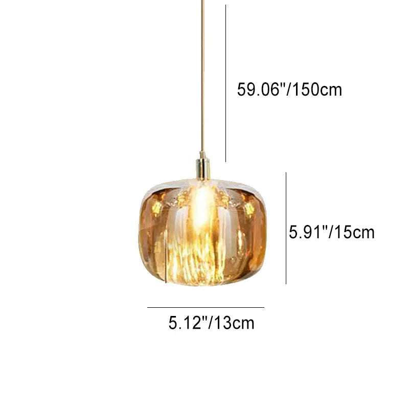 Modern Clear Glass 1-light Cube Pendant Light Lumendat