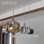 Modern Clear Glass 1-light Cube Pendant Light Lumendat