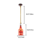 Contemporary Industrial Colorful Bottle Resin 1-light Pendant Light Lumendat