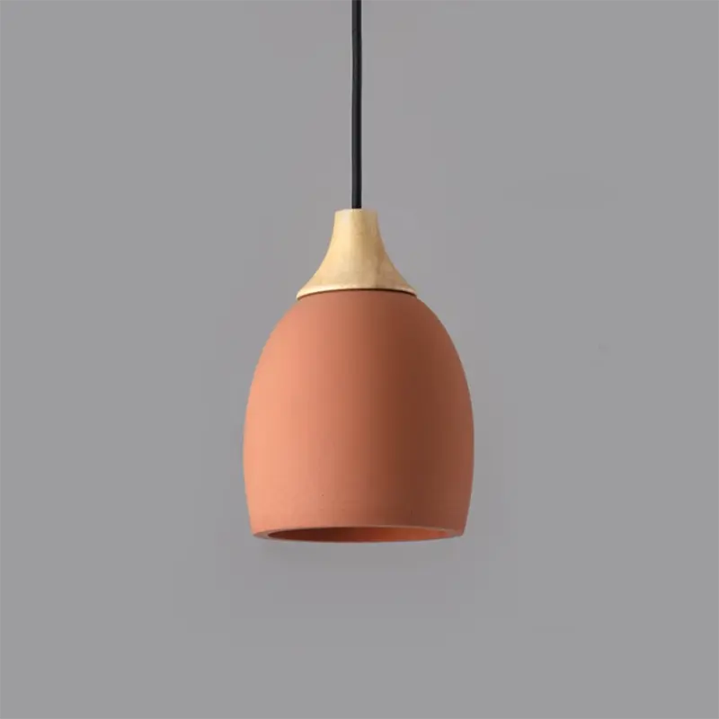 Minimalist Cement Dome 1-light Pendant Light BulbSquare