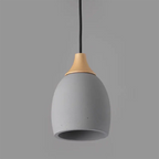 Minimalist Cement Dome 1-light Pendant Light BulbSquare