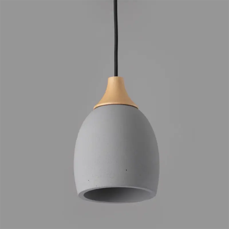 Minimalist Cement Dome 1-light Pendant Light BulbSquare