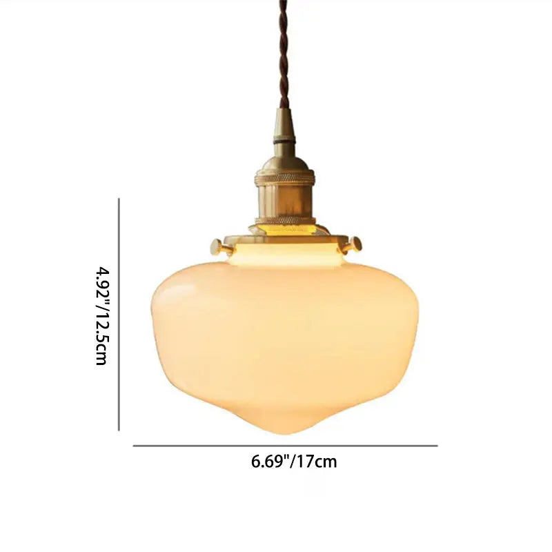 Nordic Vintage Lantern Brass Glass 1-light Pendant Light Lumendat
