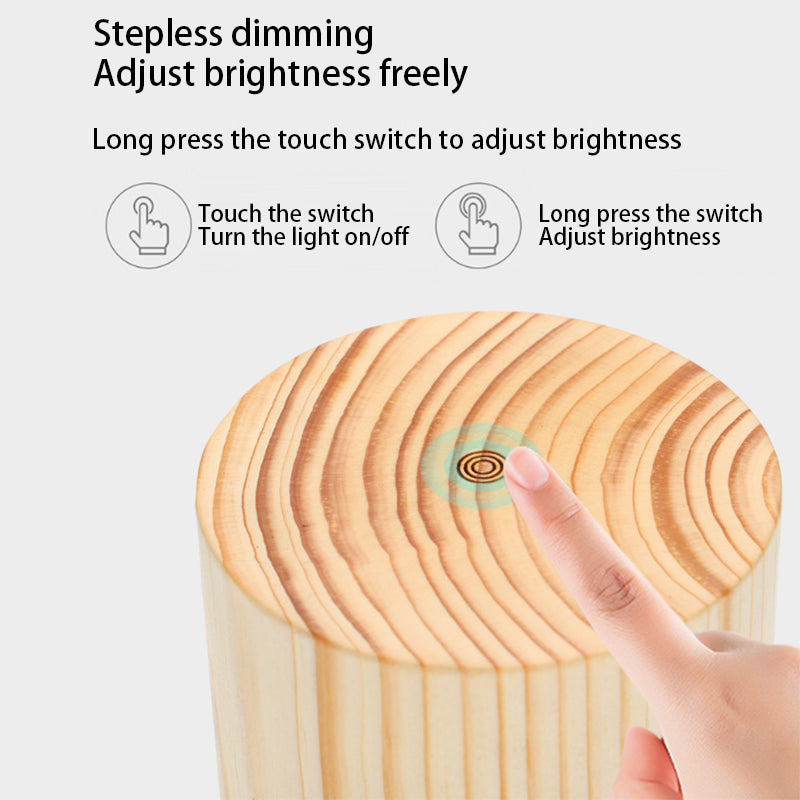 Creative Wood LED Touch Night Light Table Lamp Lumendat
