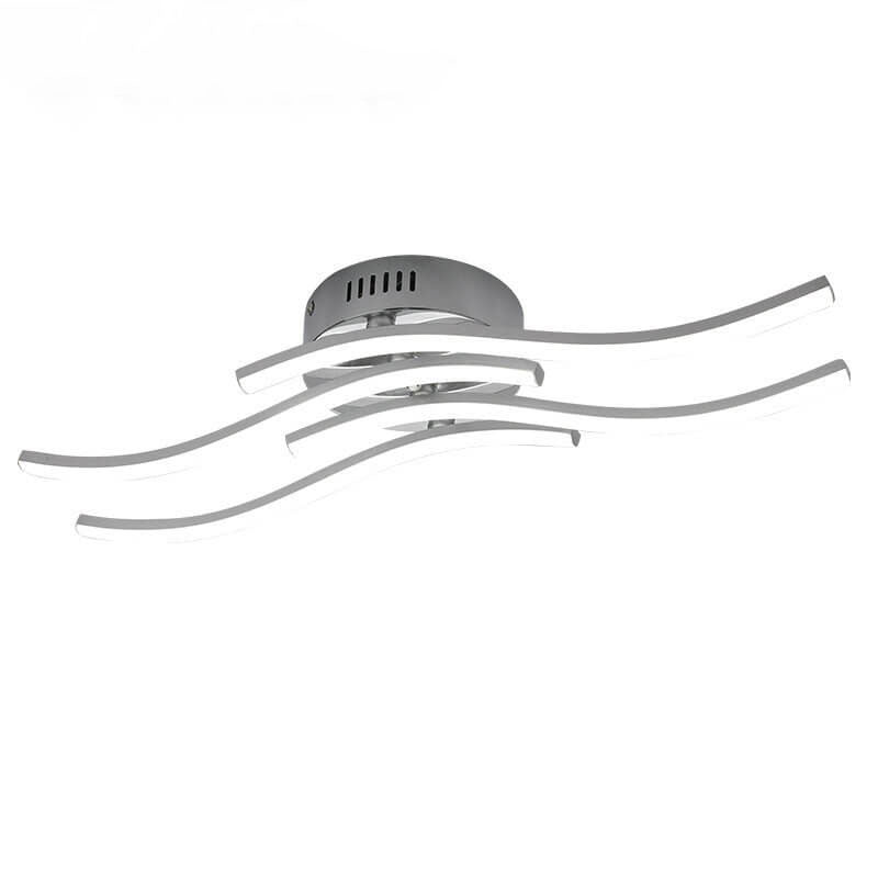 Simple Line Wave LED Semi-flush Mount Ceiling Light