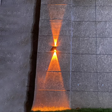 Simple Solar Trapezoid Outdoor Waterproof Up and Down Lights LED Wall Sconce Lamp Lumendat