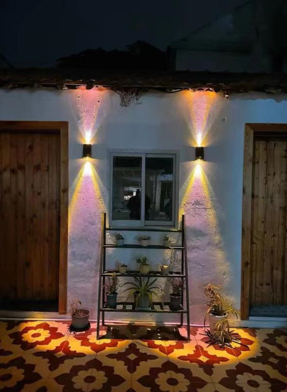 Simple Solar Trapezoid Outdoor Waterproof Up and Down Lights LED Wall Sconce Lamp Lumendat