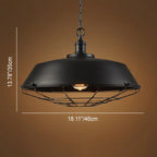 Industrial Wide Cage 1-light Pendant Light BulbSquare