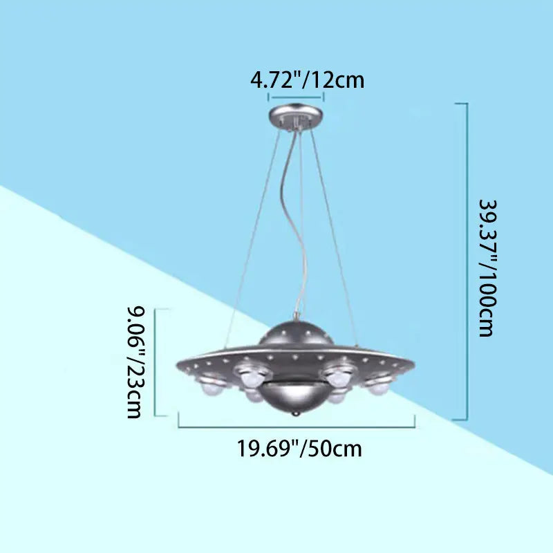 Creative Cartoon Ufo Flying Saucer LED Kids Chandelier Lumendat