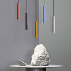 Nordic Colorful Terrazzo Cylindrical Shape LED Pendant Light BulbSquare