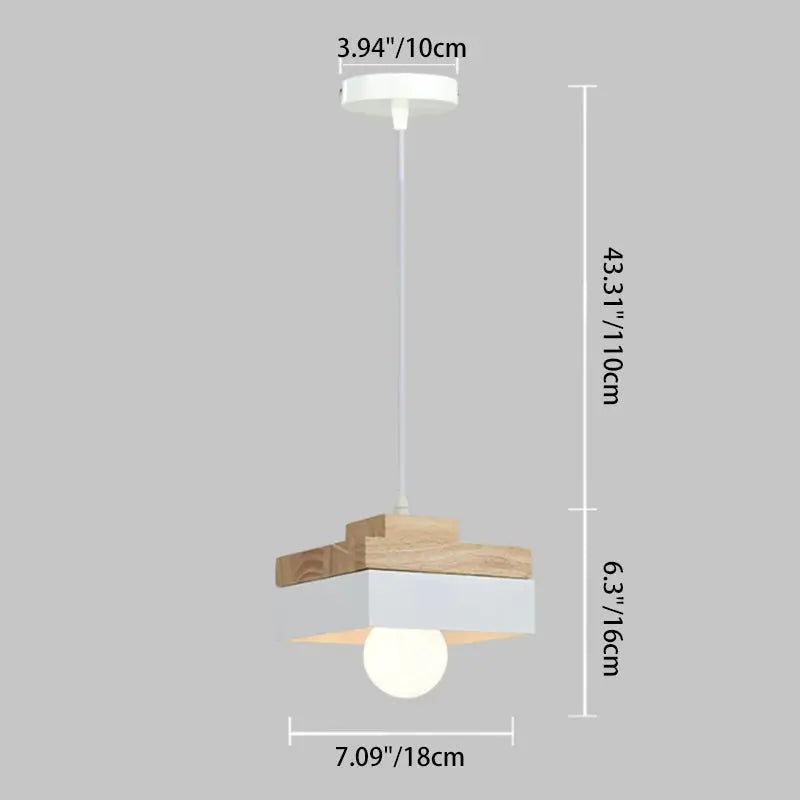 Nordic Round/square 1-light Pendant Light Lumendat