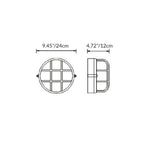 Contemporary Industrial Waterproof Aluminum Glass Frosted Round 1-Light Wall Sconce Lamp For Outdoor Patio
