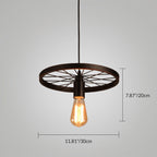 Industrial Creative Personality Wrought Iron Wheels 1/3/6-light Chandelier BulbSquare
