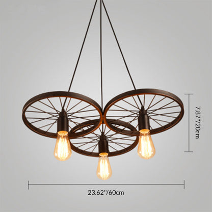 Industrial Creative Personality Wrought Iron Wheels 1/3/6-light Chandelier