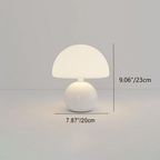 Modern Minimalist Round Cylinder Mushroom Round Ball PE Ceramic LED Table Lamp For Bedroom Lumendat