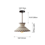 Traditional French Ceramic & Iron Cone Shaped 1-light Pendant Light for Bedroom & Living Room Lumendat