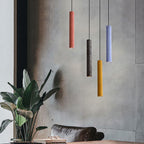 Nordic Colorful Terrazzo Cylindrical Shape LED Pendant Light BulbSquare