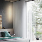 Minimalist Line 1-light Adjustable Long Line LED Pendant Light BulbSquare