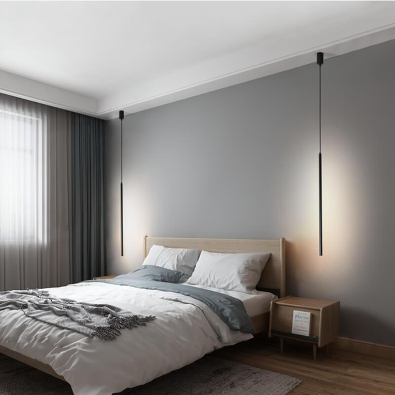 Minimalist Line 1-light Adjustable Long Line LED Pendant Light BulbSquare