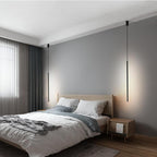 Minimalist Line 1-light Adjustable Long Line LED Pendant Light BulbSquare