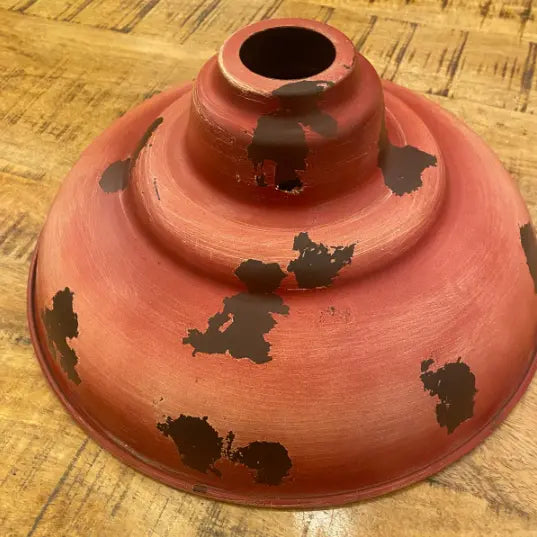 Retro Red Rust 1-light Dome Pendant Light Lumendat