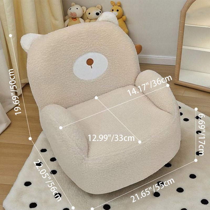 Lumendat Contemporary Creative Lambswool & Wood Animal-Shaped Sofa Chair For Kids Bedroom & Living Room Lumendat