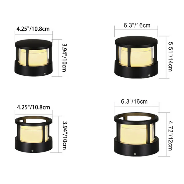 Industrial Waterproof Aluminum Cylinder LED Outdoor Lawn Landscape Light Lumendat
