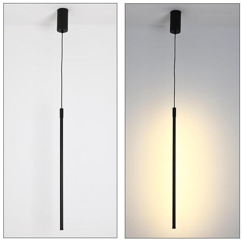 Minimalist Line 1-light Adjustable Long Line LED Pendant Light BulbSquare