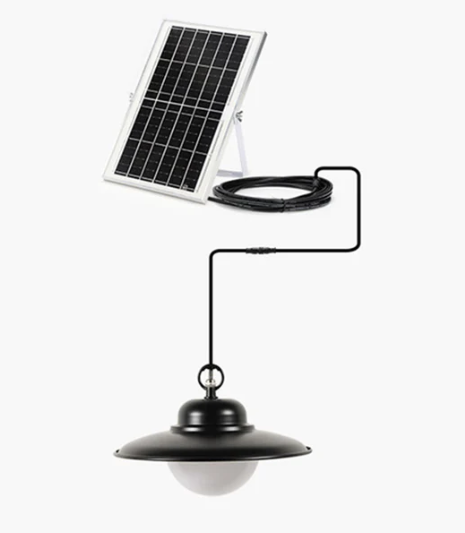 Contemporary Industrial Waterproof Solar Aluminum PC Round LED Pendant Light For Garden