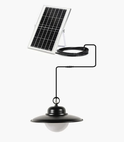 Contemporary Industrial Waterproof Solar Aluminum PC Round LED Pendant Light For Garden