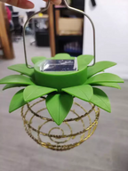 Solar Pineapple Iron Lantern LED Copper Wire Outdoor Waterproof Garden Decorative Hanging Lights Lumendat