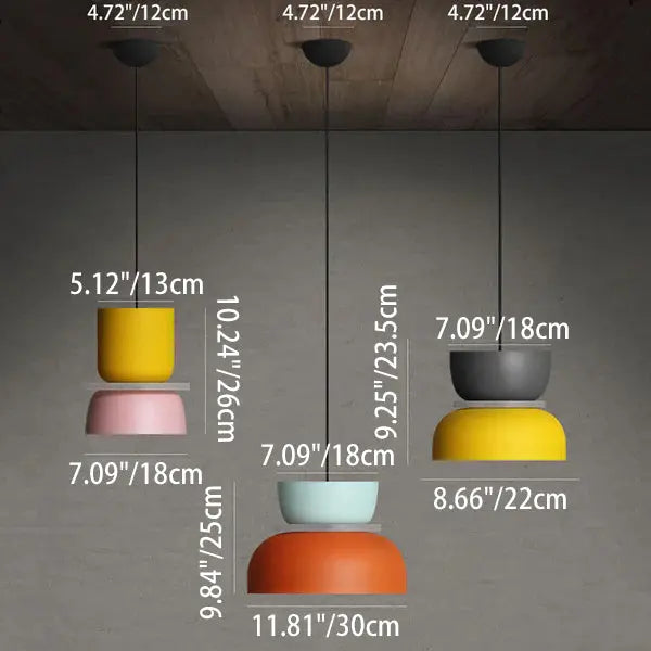 Nordic Colorful Macaron 1-light LED Pendant Light Lumendat