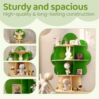 Lumendat Contemporary Creative Solid Wood Plywood Tree-Shaped Kids Storage Shelf 4-Tier 10-Cubby For Bedroom & Living Room Lumendat